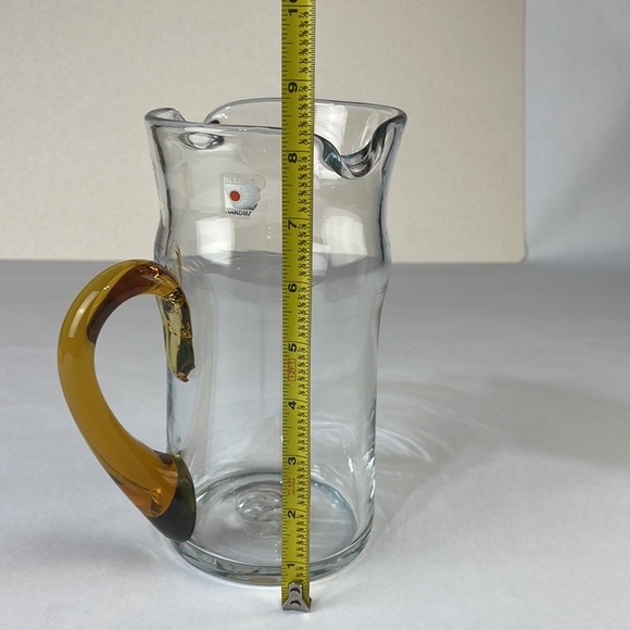 Vintage Blenko Handmade Blown Glass Pitcher - Picture 13 of 16